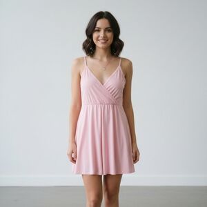 Pink Sleeveless Romper
